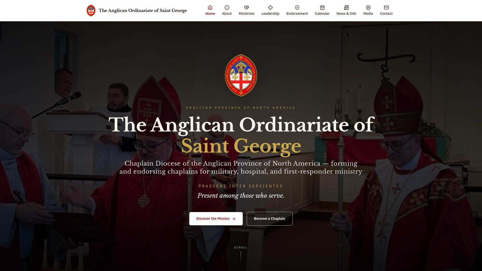 Ordinariate of Saint George website homepage
